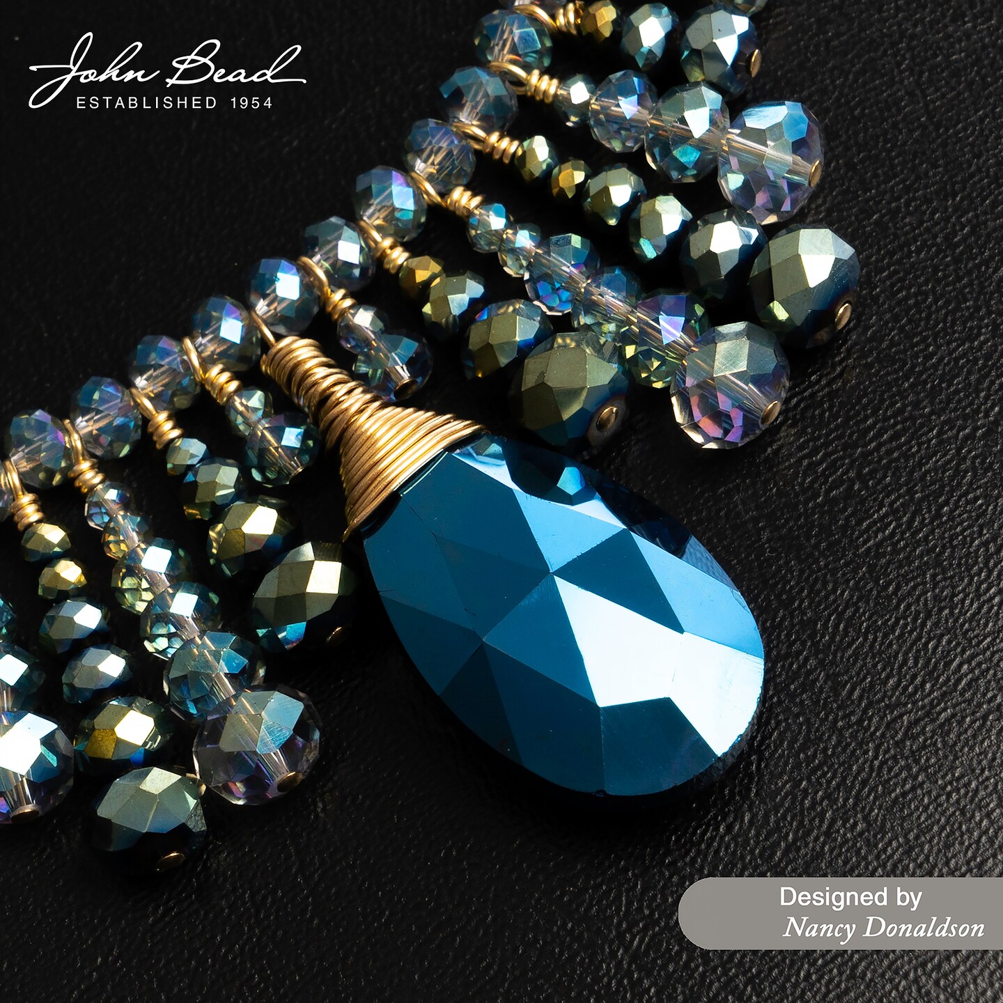 Crystal Lane DIY 22x38mm Teardrop Faceted Crystal Glass Pendants, 1pc