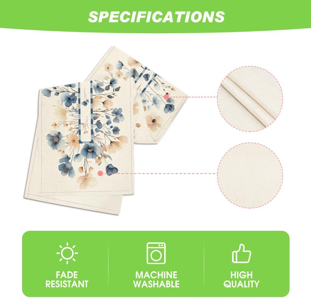 13x72” Bloom Flowers Table Runner – Spring/Summer Floral Home & Party Decor