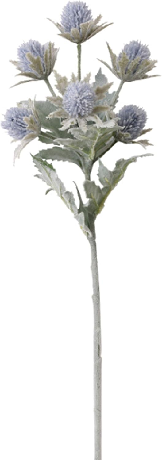 3-Pack Artificial Thistle Flowers – Blue Faux Plants for Wedding & Home Decor