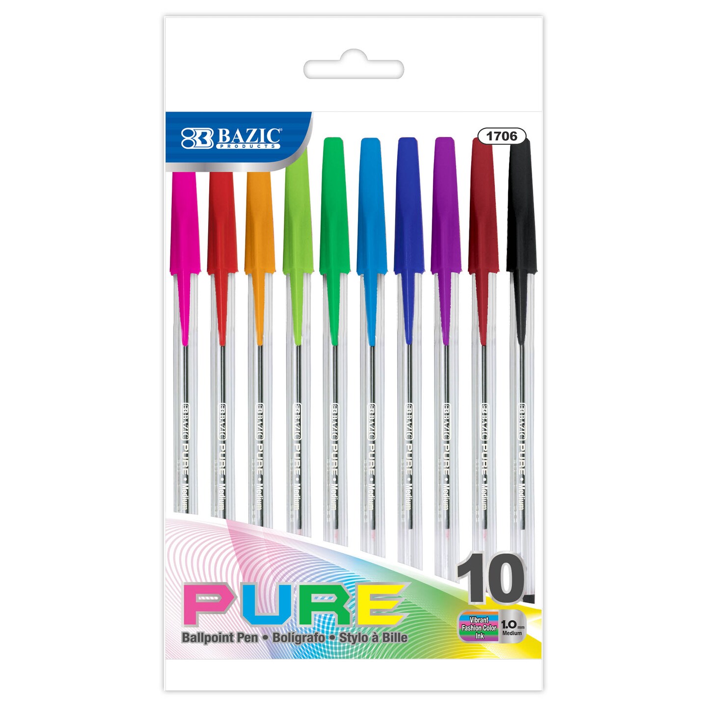 BAZIC 10 Pure Neon Color Stick Pen