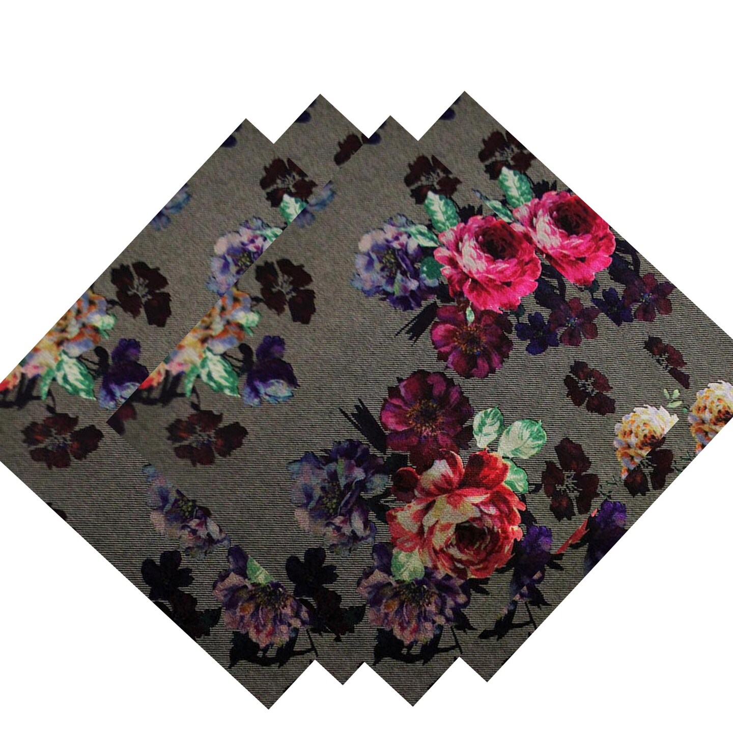 Bohemian Foil Printed Stretch Denim Fabric 65% Polyester 35% Cotton