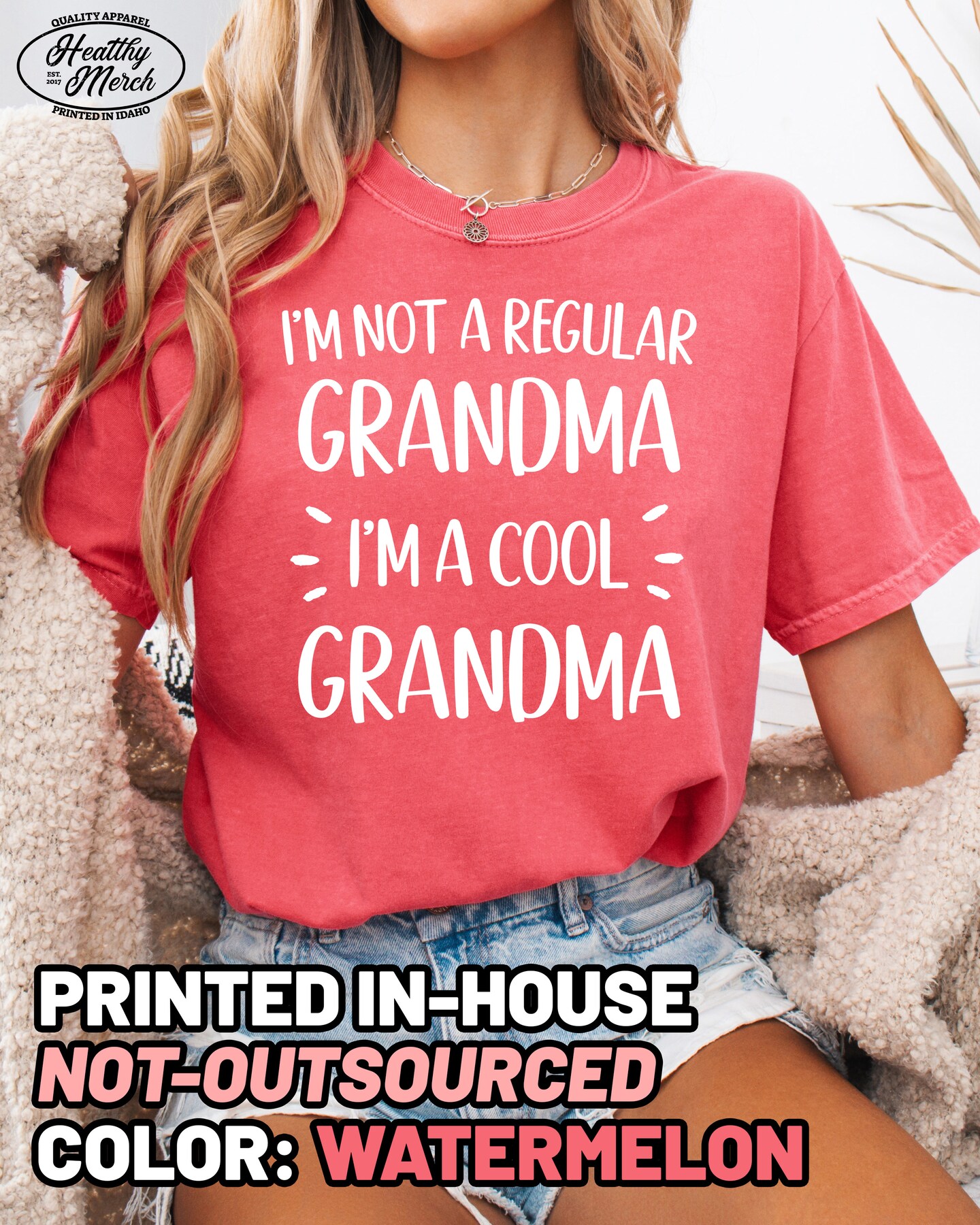 Grandma Shirt Comfort Colors, Not a Regular Grandma I'm a Cool