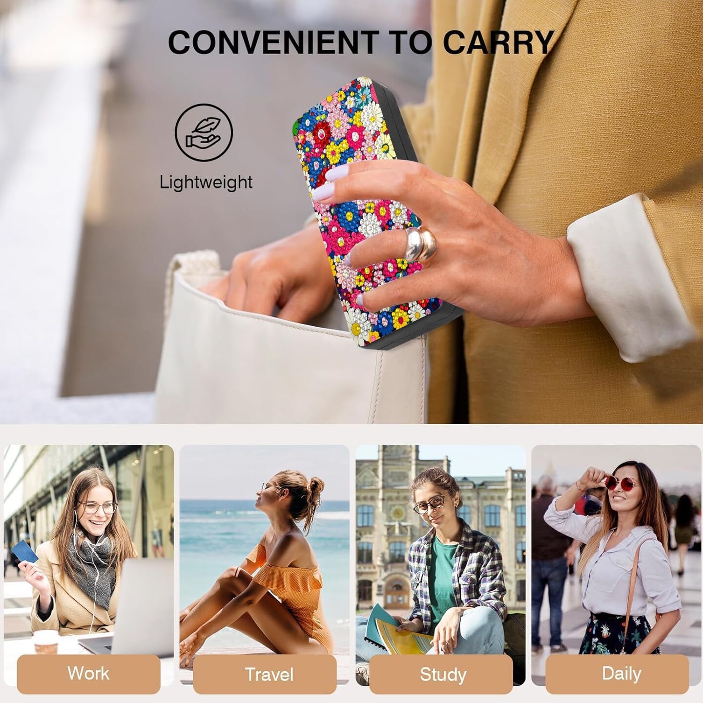 5D Diamond Art Kit – DIY Eyeglasses Case Gem Painting for Adult Beginners