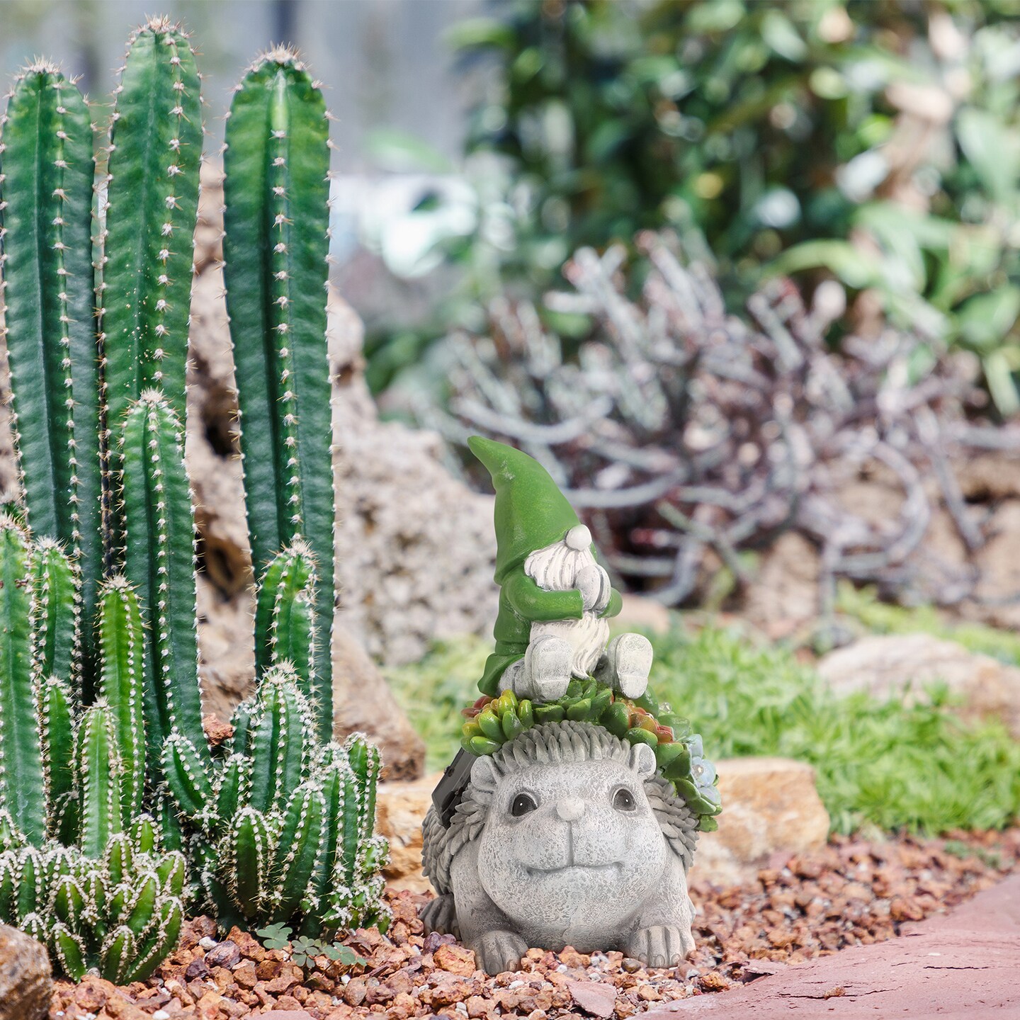 Solar Statue Lamp, Hedgehog ELF Resin Ornament Lamp, Garden, Lawn, Patio, Balcony, Yard Decorations