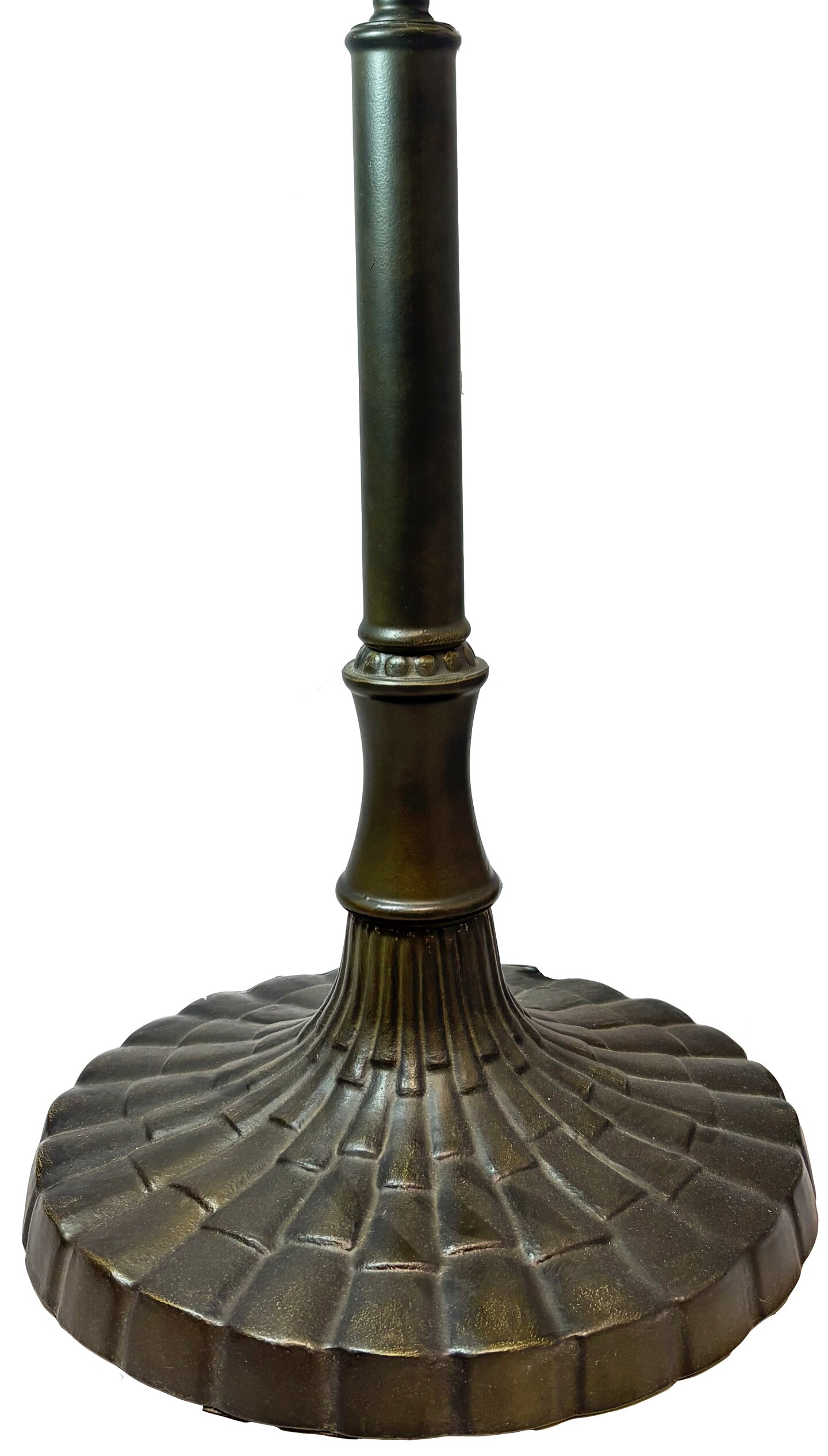 Orca Lamp Base, Dark Bronze Finish With Gold Highlights, Nicely Weighted, 25.5" Tall