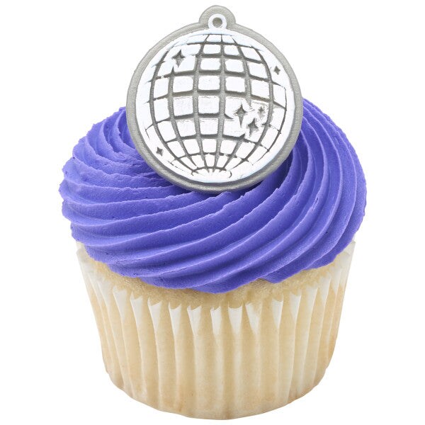 Disco Ball Cupcake Rings, 12ct