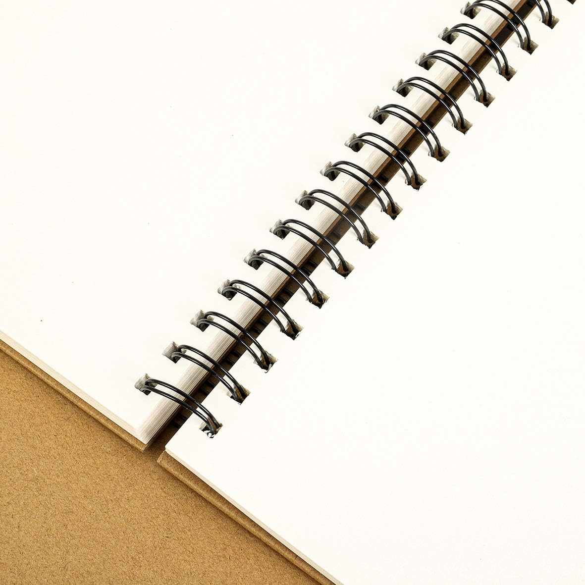 Spiral Sketchbook Pad, Blank Scrapbook, Art Drawing Book, 120 Pages/ 60 Sheets 140gsm (A4)