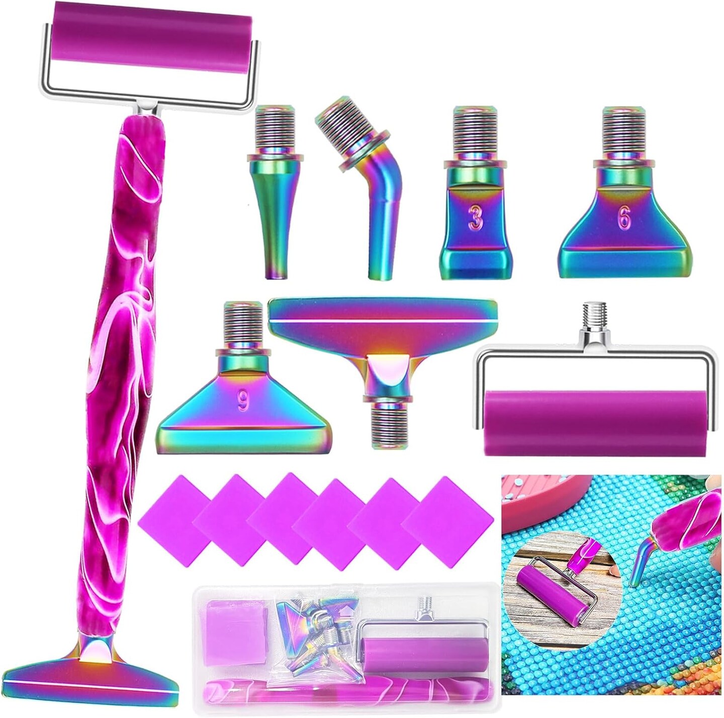 Diamond Art Pens Tools Diamond Painting Accessories Kits With Screw Metal Tip Roller Diamond Painting Pen Drill Bead Dot Pens For Art Craft Nail