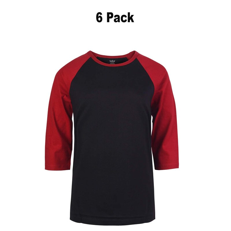 Sofra Ladies Baseball Tee Pack of 6 Trendy Casual Wear