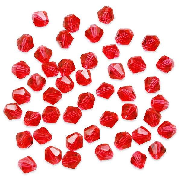 Bicone Faceted Crystal Glass Beads 6mm