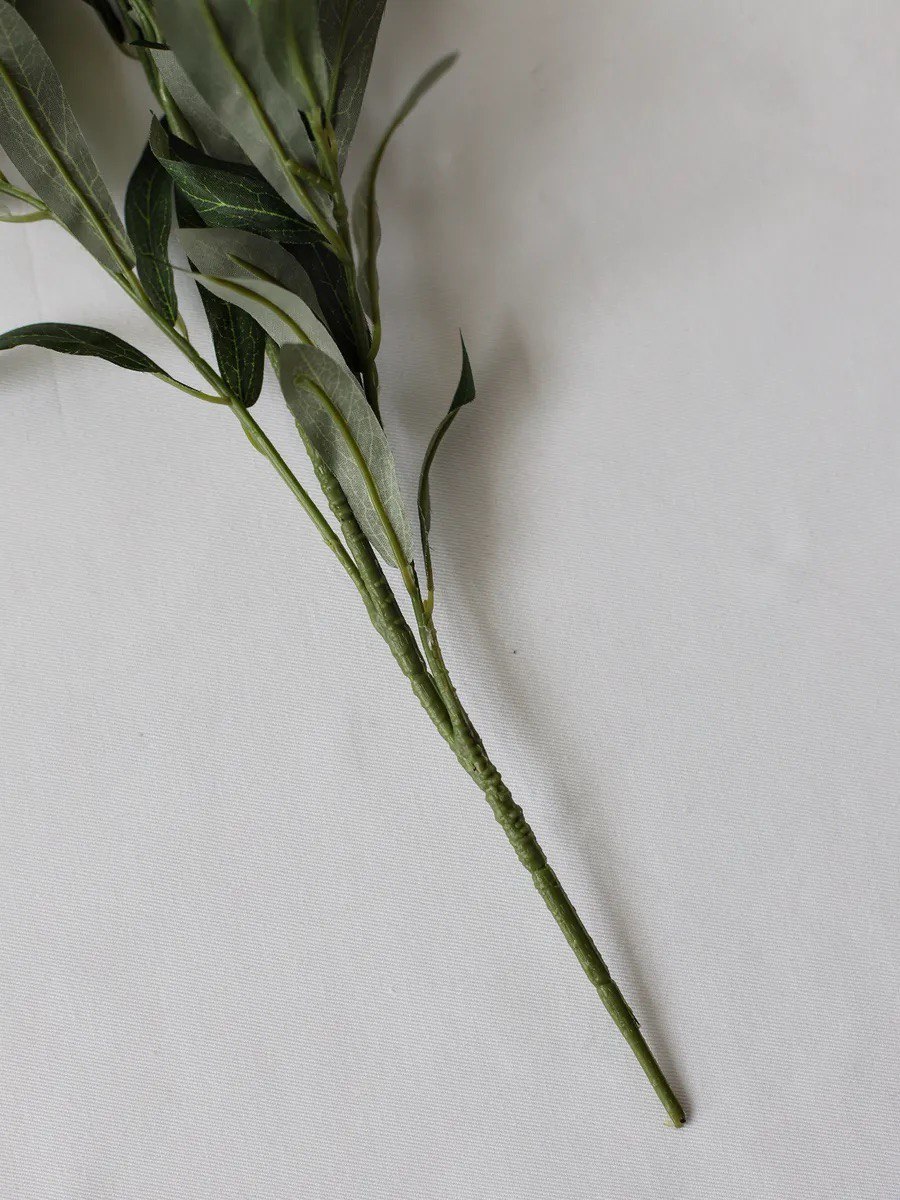 2pcs Artificial Olive Stems Fake Olive Tree Branches for Vase Tabletop Greenery Decor for Home Office Wedding Party