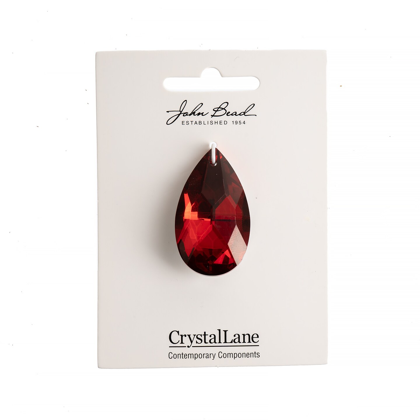 Crystal Lane DIY 22x38mm Teardrop Faceted Crystal Glass Pendants, 1pc