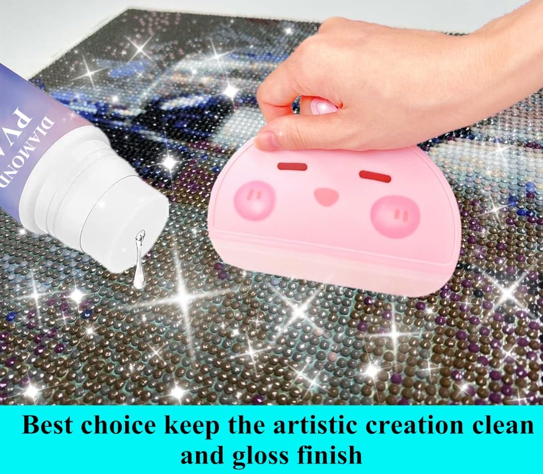Diamond Painting Tool Accessories Brush Applicator, Protection for Your Diamond Art Kits and Diamond Art Coasters Faster and Better, Easier to Spread The Glue (1 Pcs)