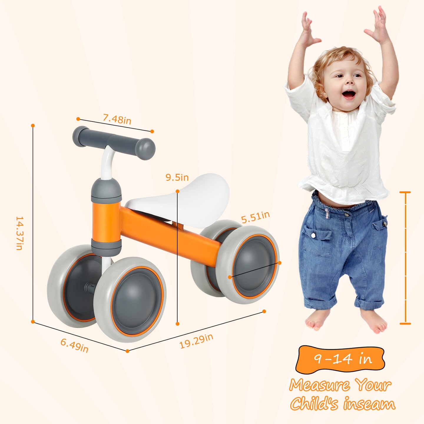 Toddler Tricycle Kids Trikes Tricycle, Balance Training, Gift &#x26; Toy for Boy &#x26; Girl
