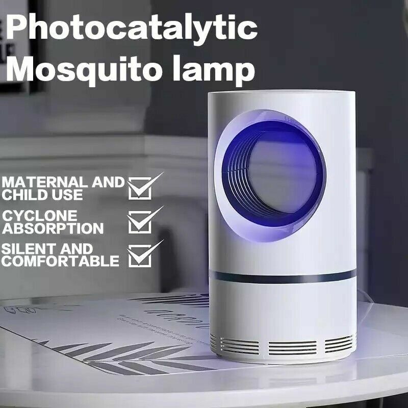 Electric Mosquito Killer Lamp Indoor Fly Bug Insect Zapper LED Light Trap White