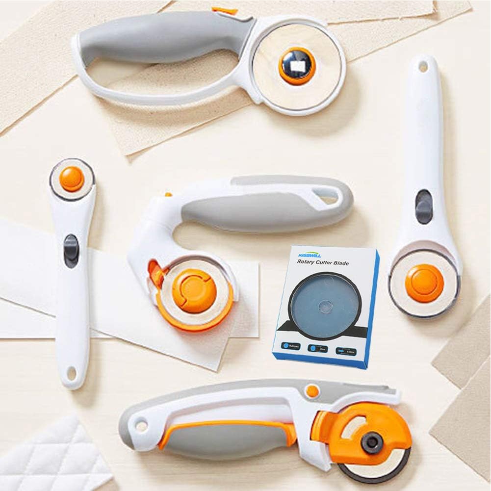 Rotary Cutter Blades 45mm 10 Pack Fits Fiskars, Olfa, Martelli, Dremel, Truecut, DAFA Rotary Cutter Replacement for Quilting Scrapbooking Sewing Arts &Crafts, Sharp and Durable