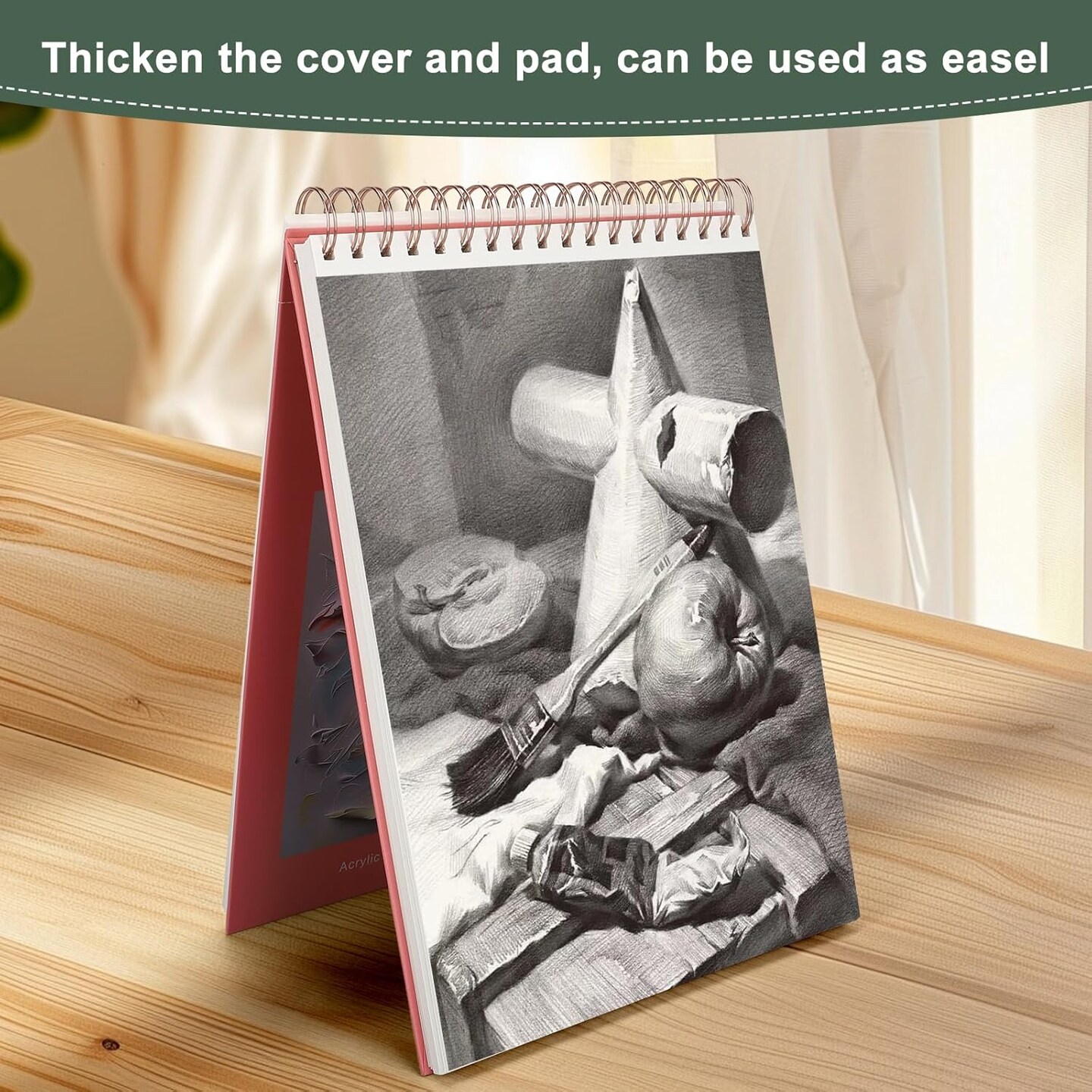 Mixed Media Sketchbook, 9x12 inches Sketch Pad 60 Sheets (98lb/160gsm) Heavyweight Drawing Papers, Top Spiral Bound Hardcover Watercolor Paper, for Wet and Dry Media (1)