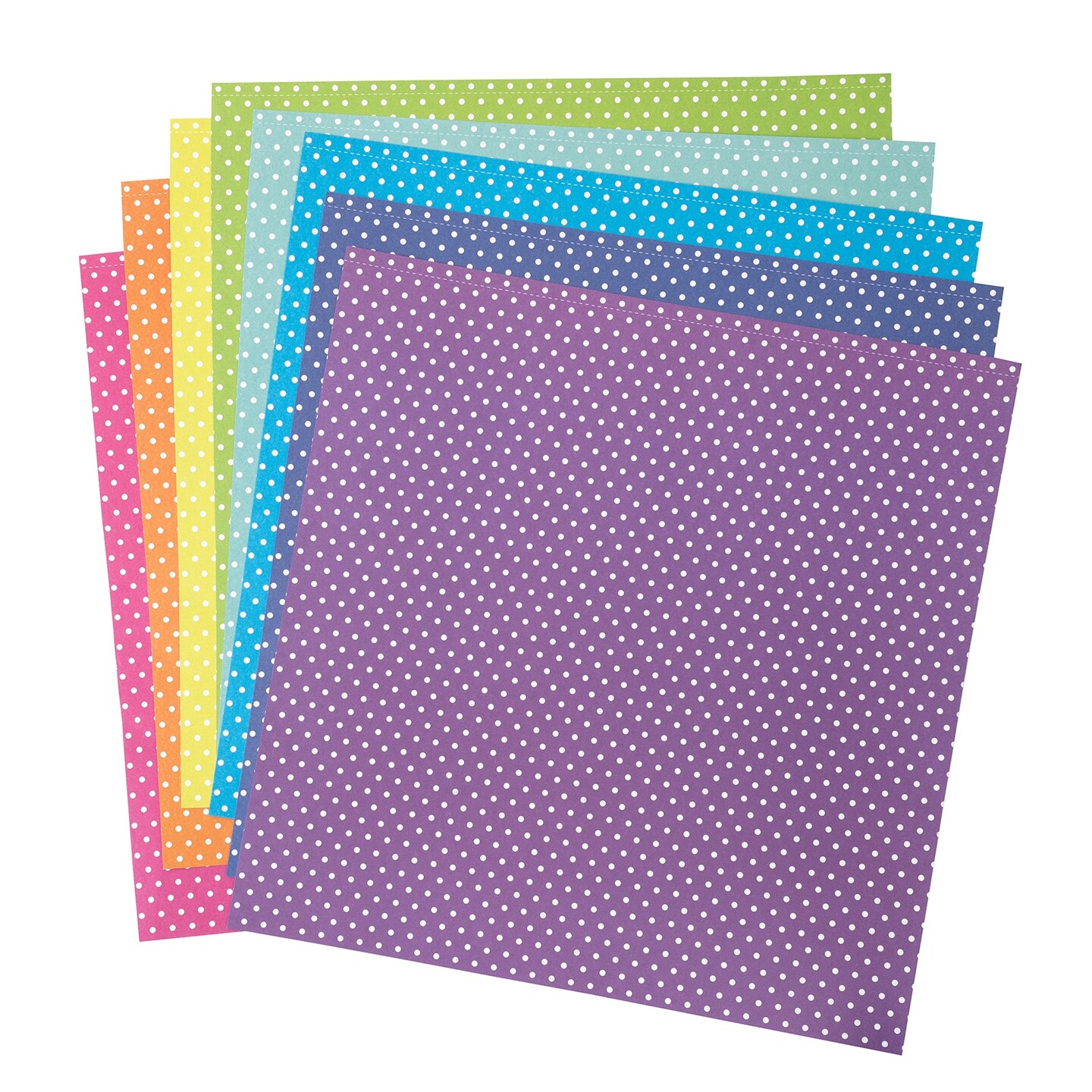 Colorbok 78lb Single-Sided Printed Cardstock 12"X12" 30/Pkg-Bright Spots, 6 Colors/5 Each