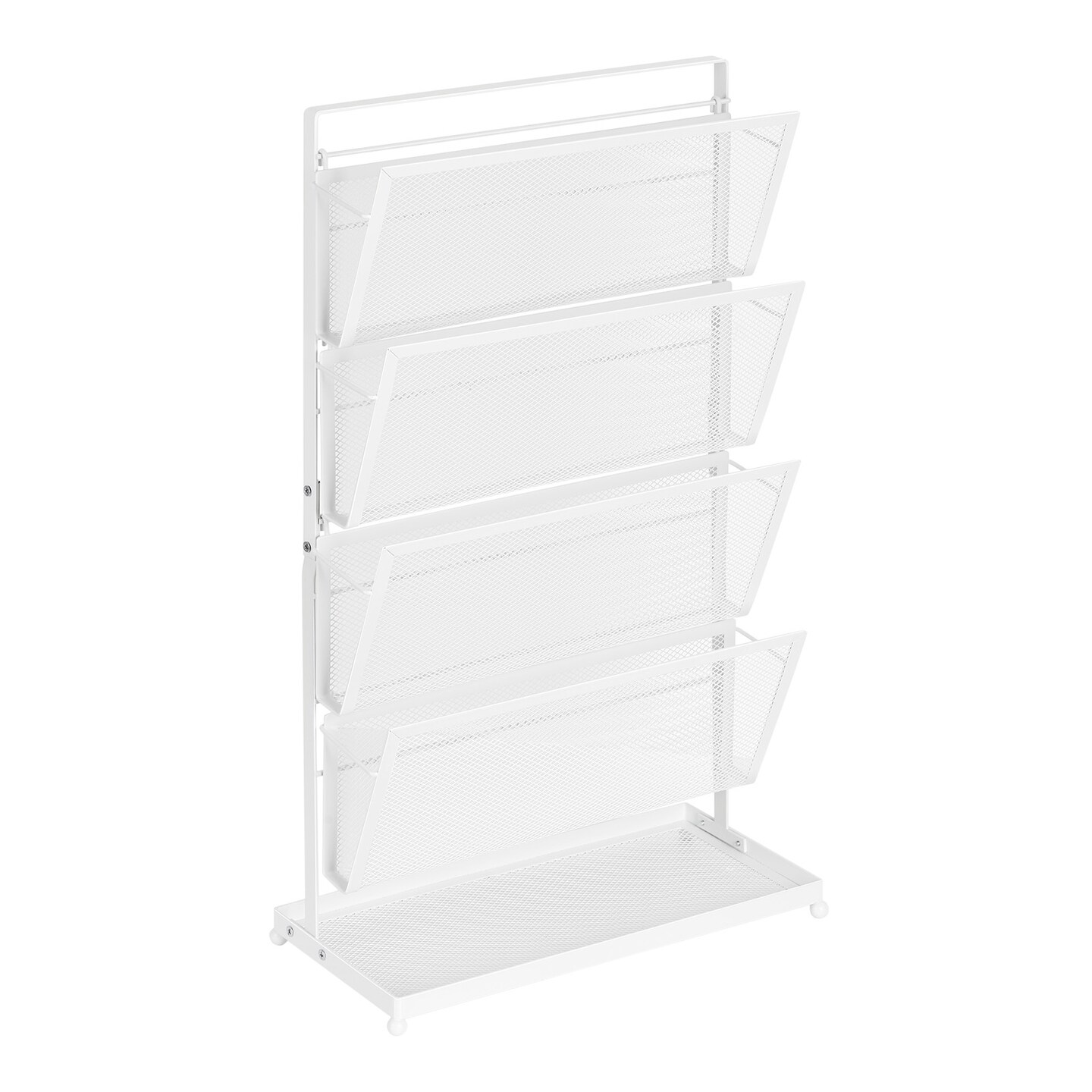 Bookend Bookshelf Desktop Book Storage Rack, Document Display Stand, Newspaper and Magazine Office File Organizer