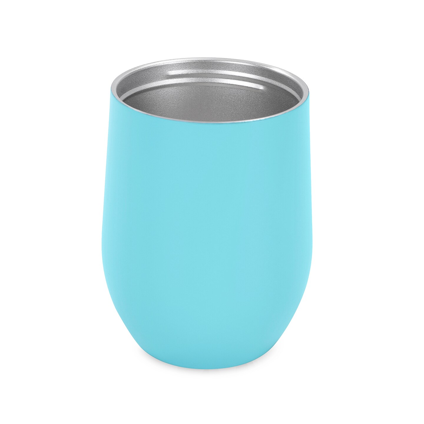 Makerflo 12 oz Powder Coated Wine Tumbler with Leak-Proof Clear Lid, Ideal for Craft and Personalization (Laser Engraving, UV DTF, Epoxy, and Vinyl)