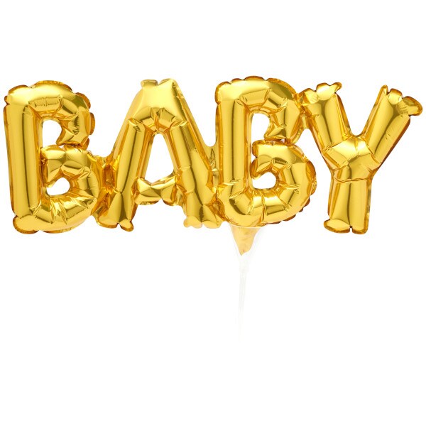 Inflatable Gold BABY Anagram&#xAE; Cake Pic