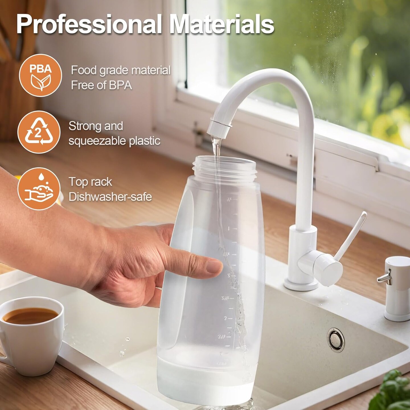 2 Packs of Pancake Batter Dispenser with Blender Balls, Equipped with Silicone Spatula Pancake Mixer Bottle, Kitchen Batter Squeezer Bottle Suitable for Cupcakes, Pancakes, and Muffins