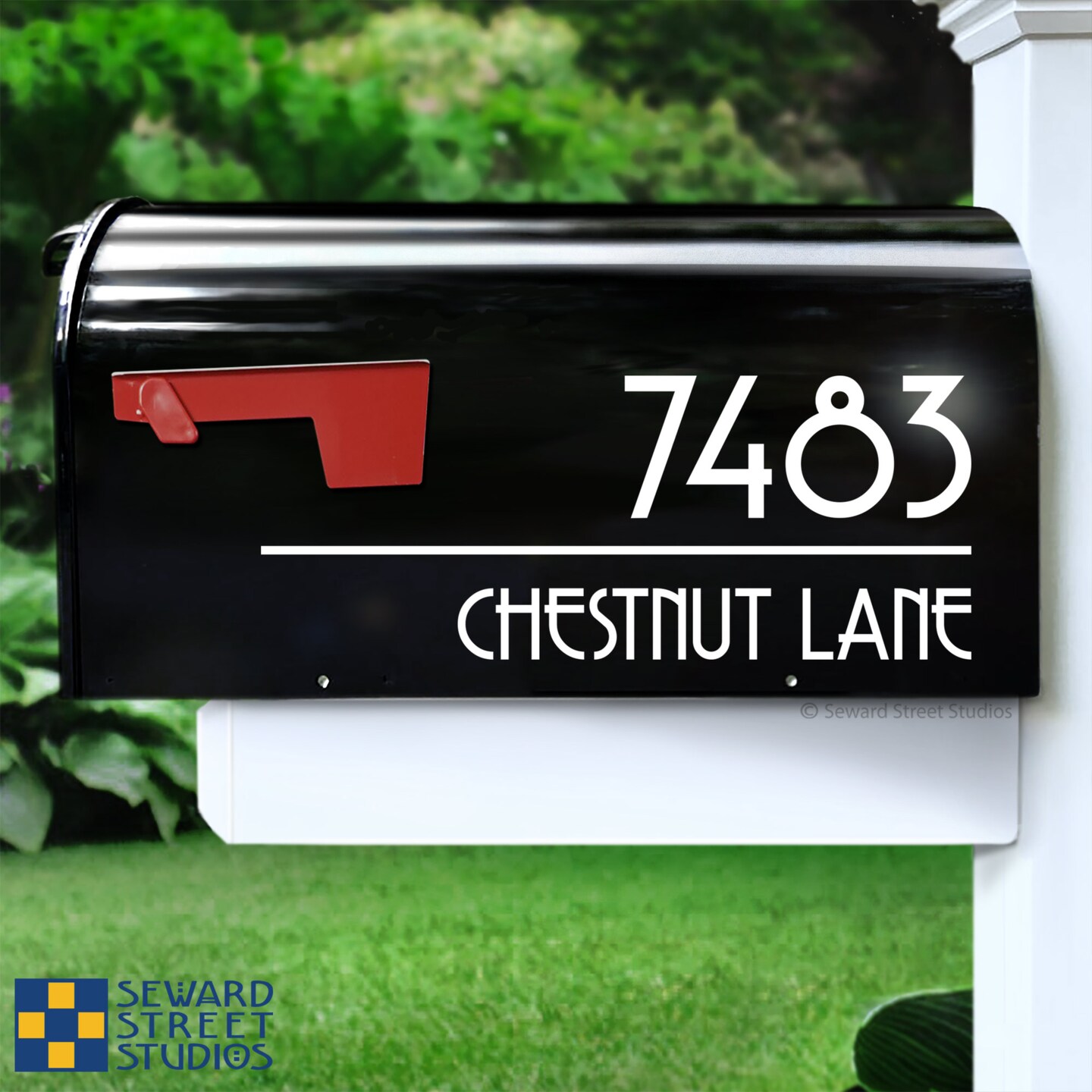 Box Sticker Address Mailbox Address Decal, Custom Street Name Sticker, Personalized House ...