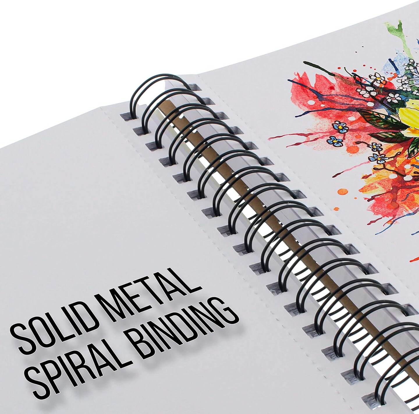 9&#x22; x 12&#x22; Mixed Media Paper Pad Sketchbook, 2 Pack, 60 Sheets, 98 lb (160 gsm) - Spiral-Bound, Perforated, Acid-Free - Artist Sketching, Drawing, Painting Watercolor, Acrylic, Wet &#x26; Dry