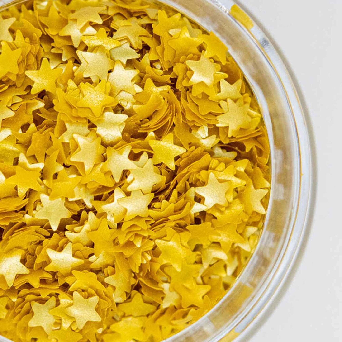 Metallic Gold Edible Star Glitter for Cakes – Vegan Shimmer Star Sprinkles for Cake Decorating, Baking, and Cupcake Toppings