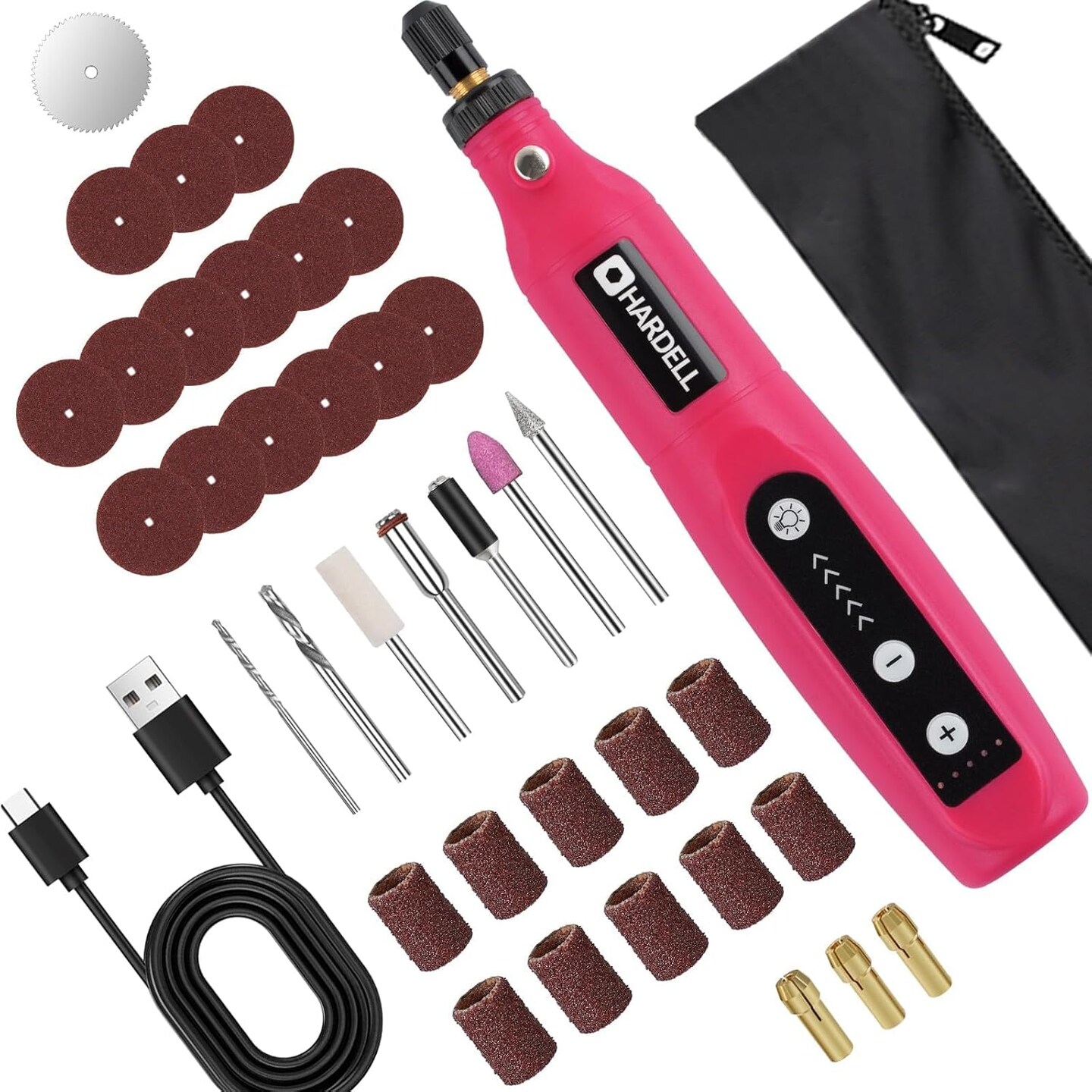 Mini Cordless Rotary Tool kit 3.7V, 18000RPM 5 Variable Speeds Rotary Tool with 36pcs Accessories, Rechargeable Battery, for Grinding, Drilling, Cutting, Sanding, Carving, DIY