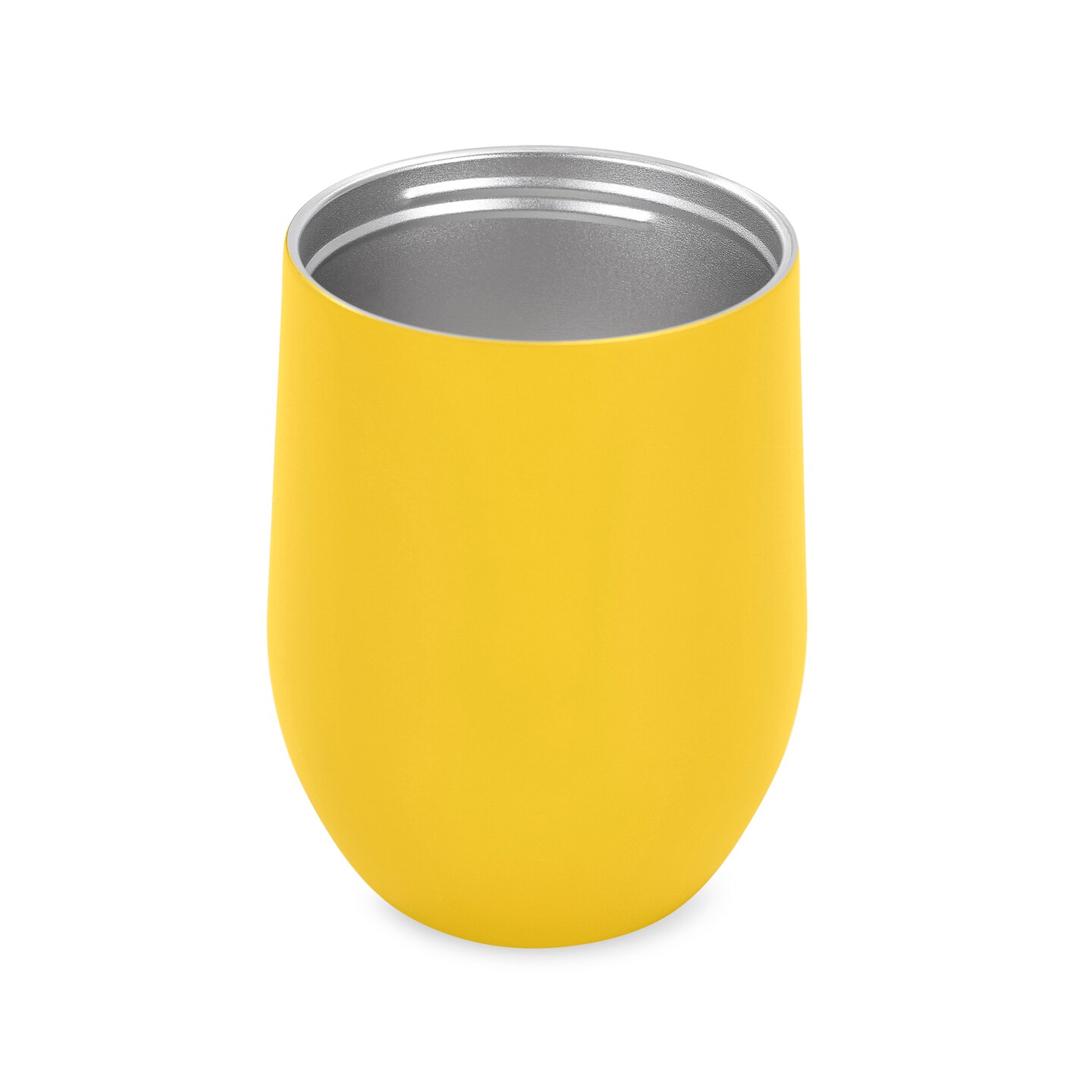 Makerflo 12 oz Powder Coated Wine Tumbler with Leak-Proof Clear Lid, Ideal for Craft and Personalization (Laser Engraving, UV DTF, Epoxy, and Vinyl)