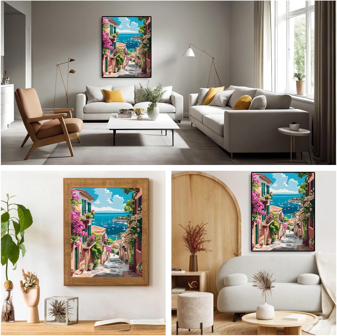 Landscape Paint by Number for Adults Beginner-Scenery Paint by Numbers Kit,Painting Paint by Number on Canvas Without Frame Acrylic Oil Painting for Gift Home Wall Decor 16x20inch