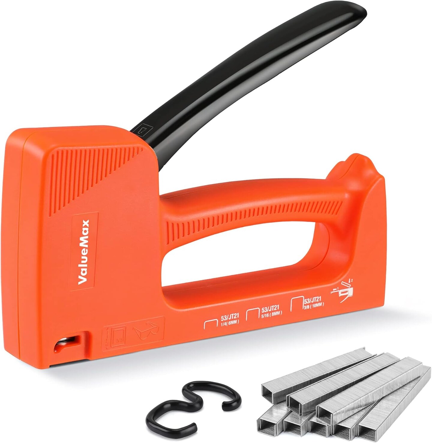 Light-Duty Staple Gun Kit, includes 1600PCs 5/16&#x27;&#x27; Staples, Manual JT21 Staples, for Upholstery, Material Repair, Decoration, Furniture, DIY Use