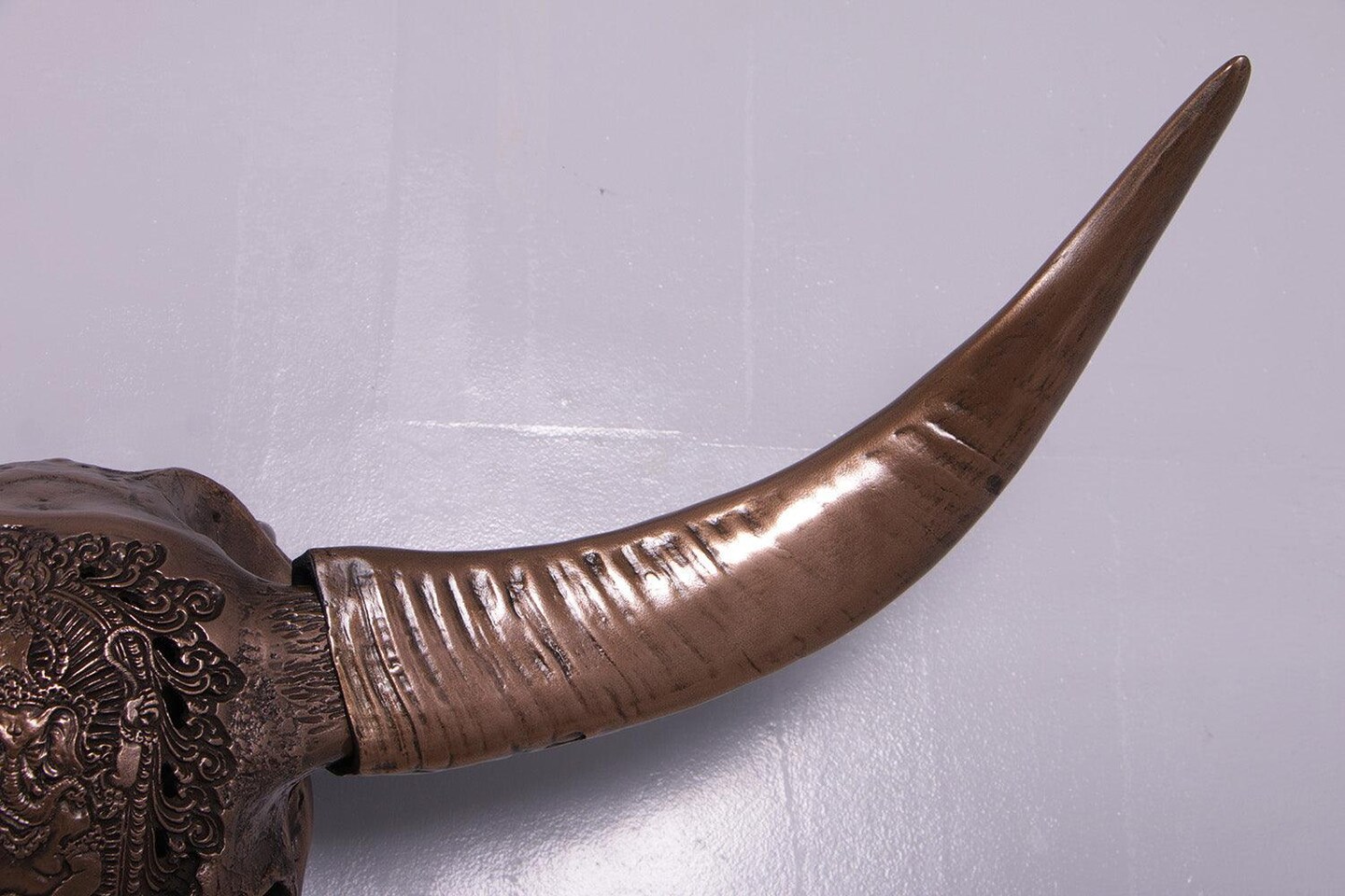 Bronze Bull Skull Life Size Statue