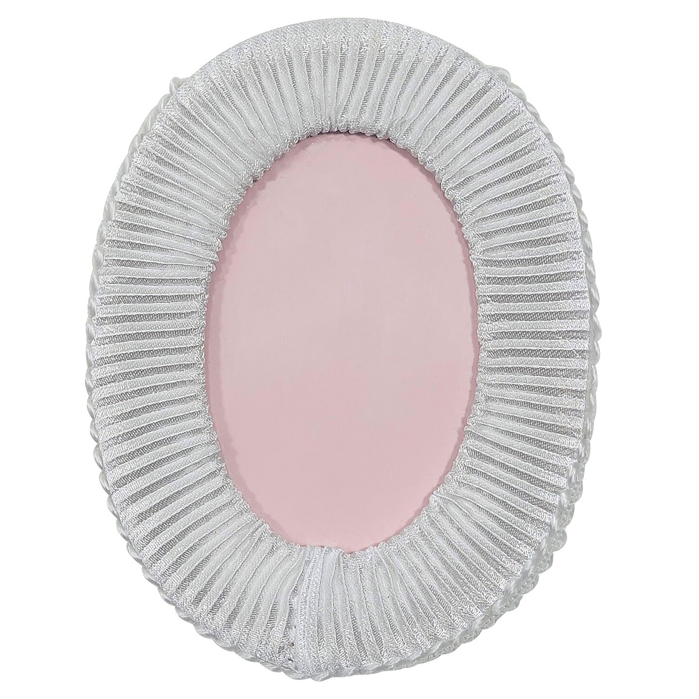 Vintage Pleated Satin Oval Photo Frame