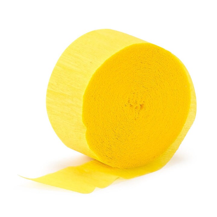 81&#x27; Crepe Streamer-Buttercup Yellow