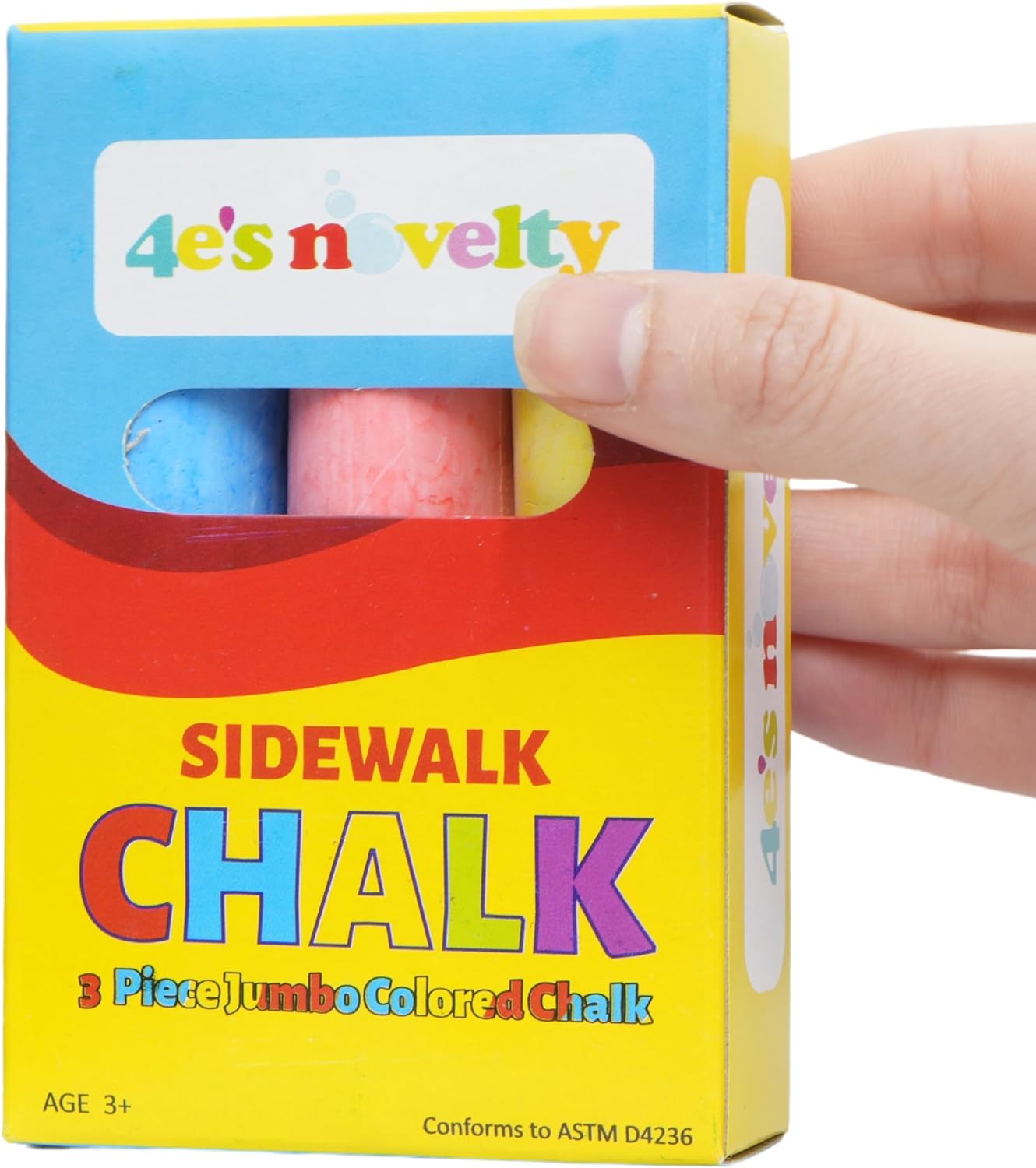 4E&#x2019;s Novelty 3 Boxes Jumbo Sidewalk Chalk - Sidewalk Chalk Party Favors