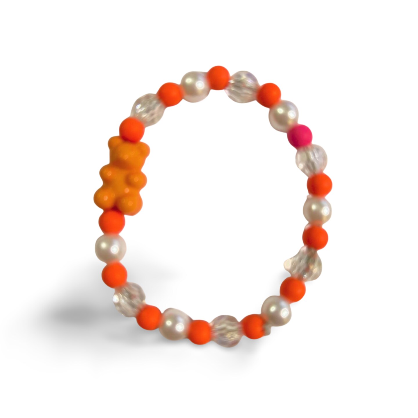 Bear-y Sweet: Colorful Beaded Bracelet with Gummy Bear Charm