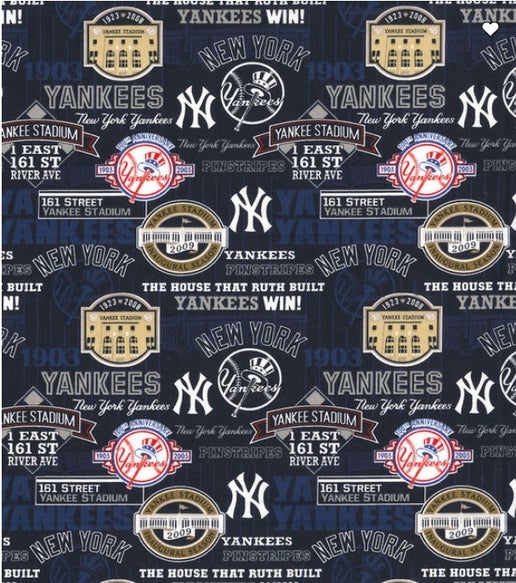 Licensed MLB New York Yankees Stadium Cotton 60252B Fabric by the Yard