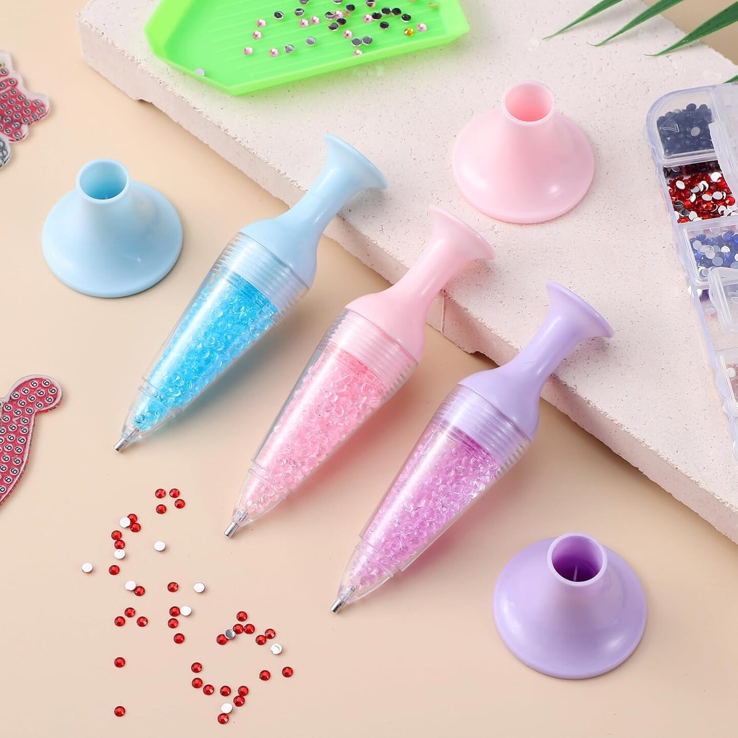 3pcs Diamond Art Pens, Vase Shape Diamond Art Tools Tool Diamond Drawing Pens Diamond Dotting Pens for Diamond Nail Painting Art Crafts