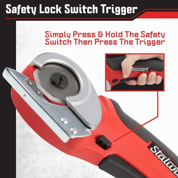 Cordless Electric Scissors - Multipurpose Fabric, Leather, Carpet or Cardboard Cutter with Rotary Blade and 4V Rechargeable Battery