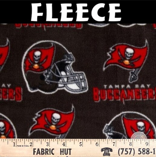 Licensed NFL Tampa Bay Buccaneers Fleece 6485-D Fabric by the Yard