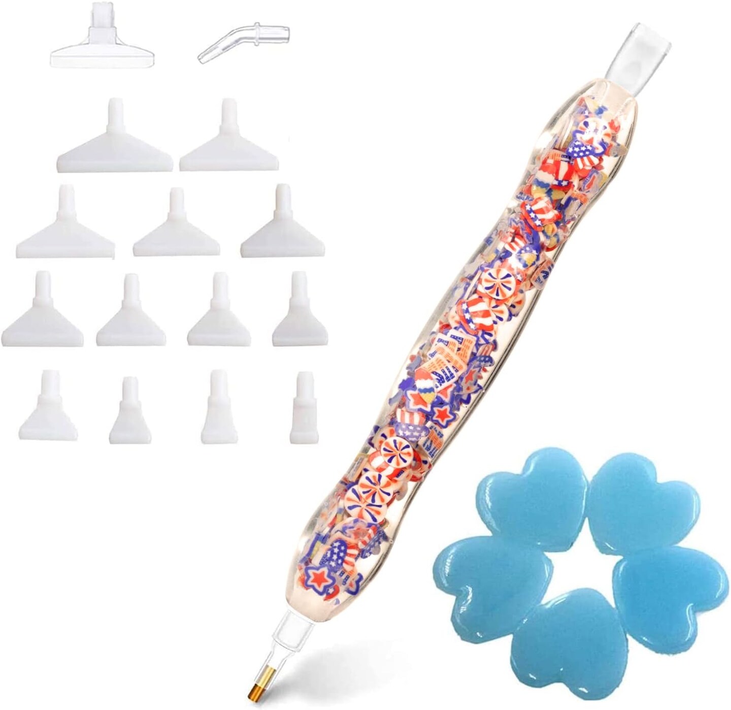 Diamond Painting Pen, 5D Diamond Painting Drill Pen, Diamond Art Tool Accessories Kit, Rhinestone Gem Picker for Diamond Art Nail USA Blue