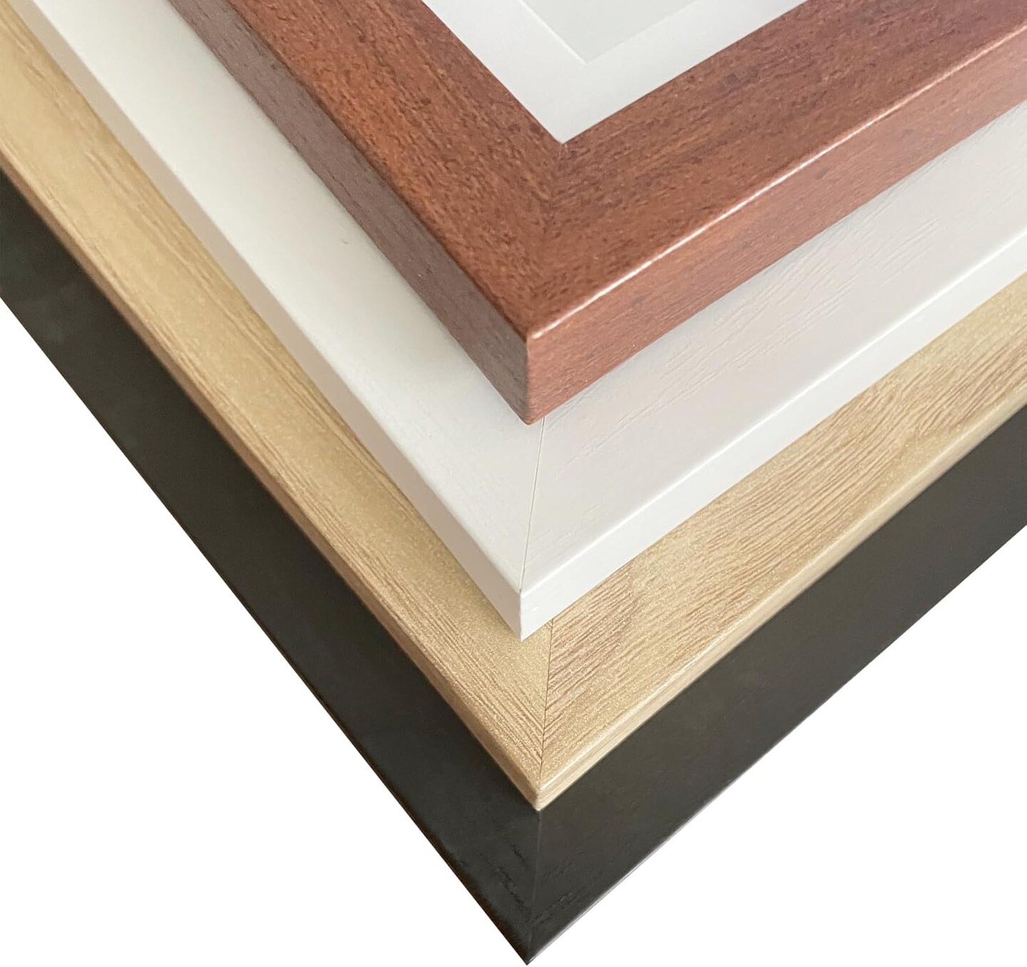 8 &#xD7; 10 wood grain picture frame HD glass 4 color picture frames a set of 4, display pictures 5 &#xD7; 7 cushion or 8 &#xD7; 10 modern style wood grain composite picture frame, the best gift for friends and relatives