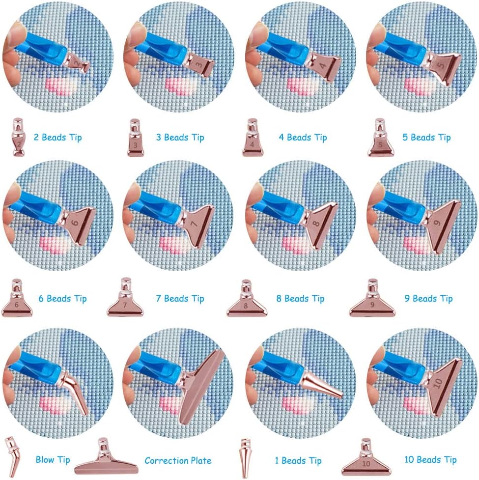 45 Pcs Diamond Art Painting Pen Kits, Diamond Art Pens Stainless &#x26; Plastic Steel Tips Personalized 5D Diamond Art Painting Accessories Tools for DIY Painting Crafts
