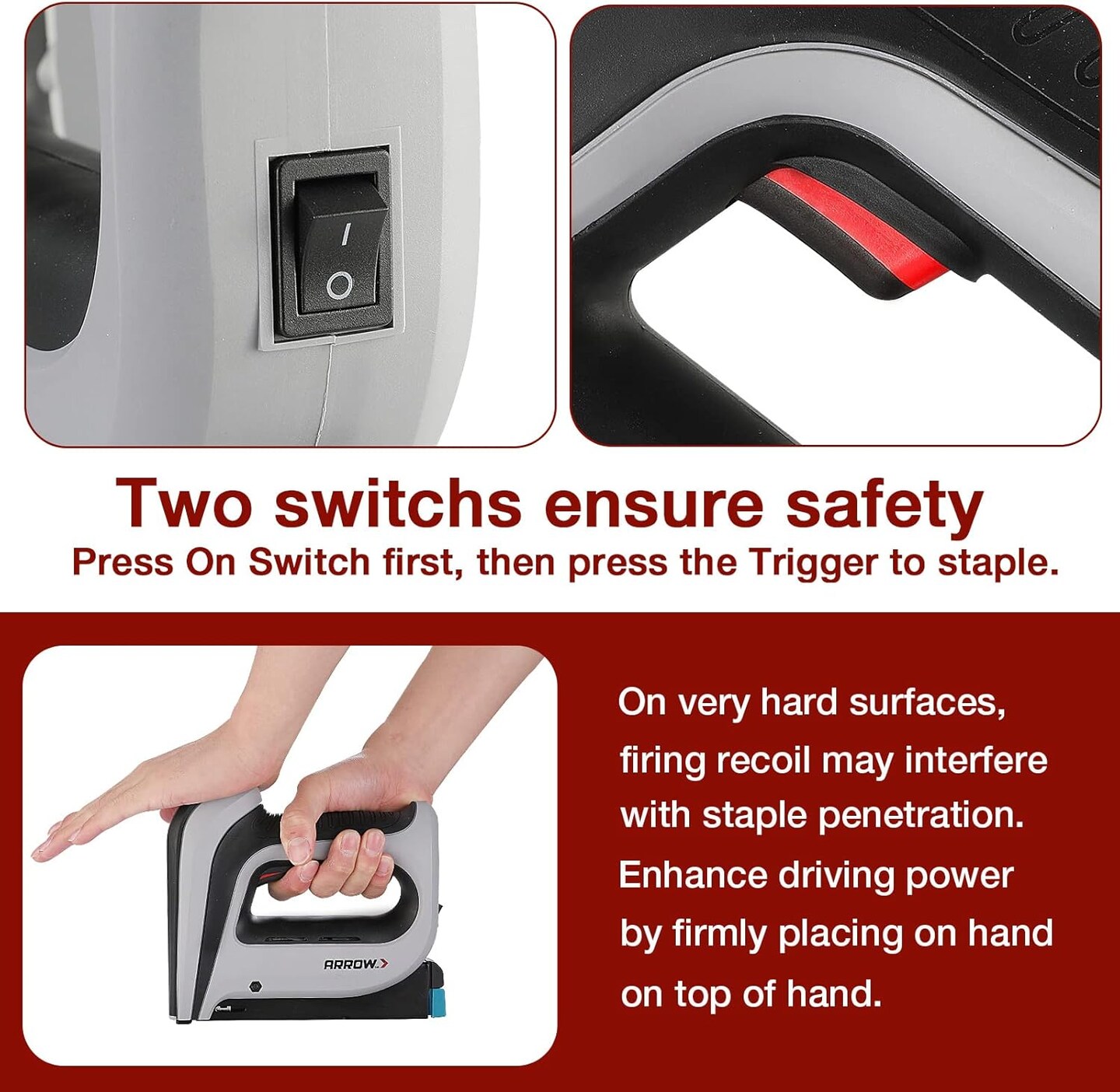 Cordless Staple Gun Kit, Electric Stapler with 3750 Pieces T50 1/4", 3/8", 1/2" Staples, for Upholstery Professional and DIY Projects, T50DCD