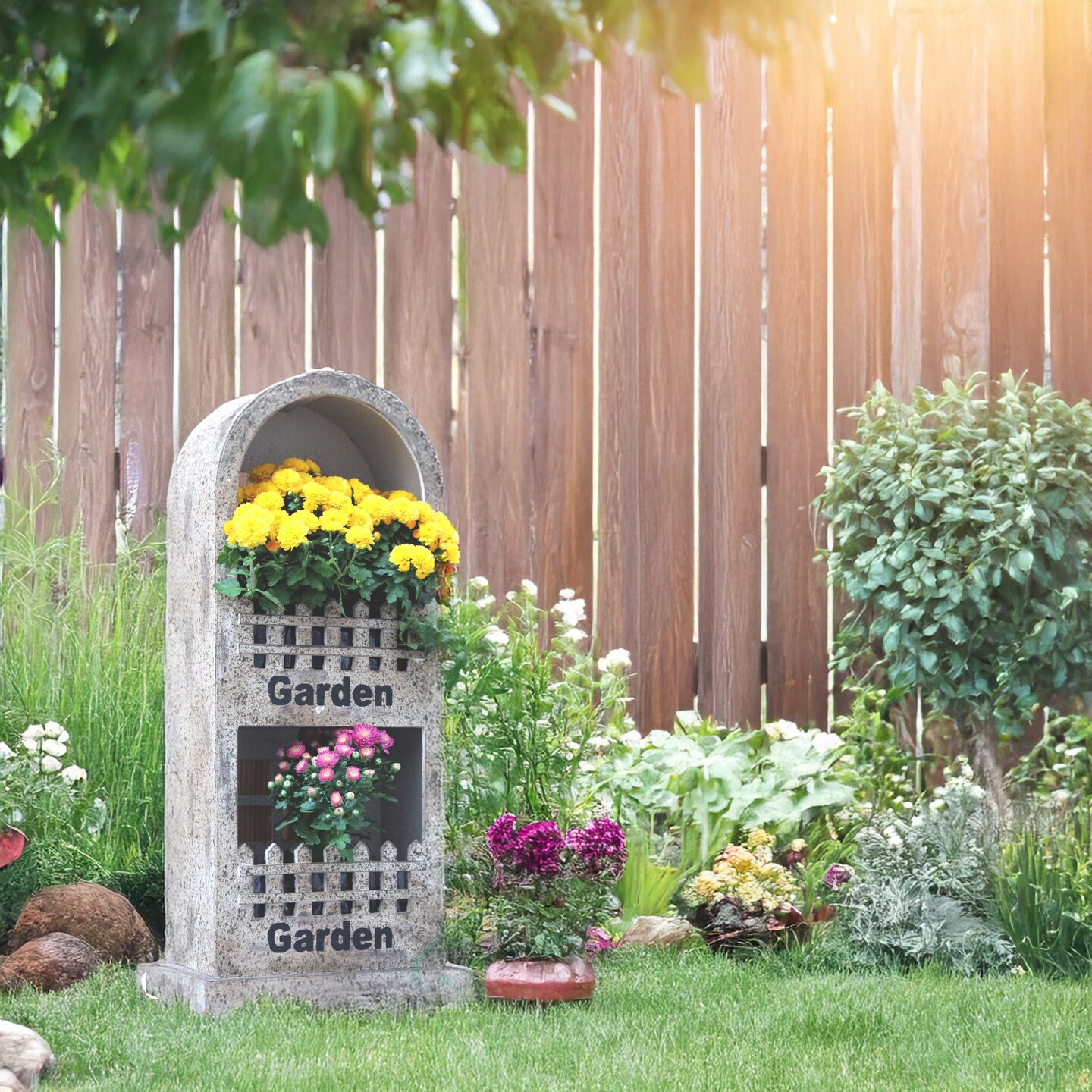 Decorative Wall or Floor Garden Planter for Indoor or Outdoor Plants