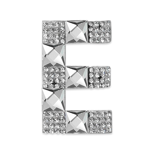 Letter E Iron-on Rhinestone Applique