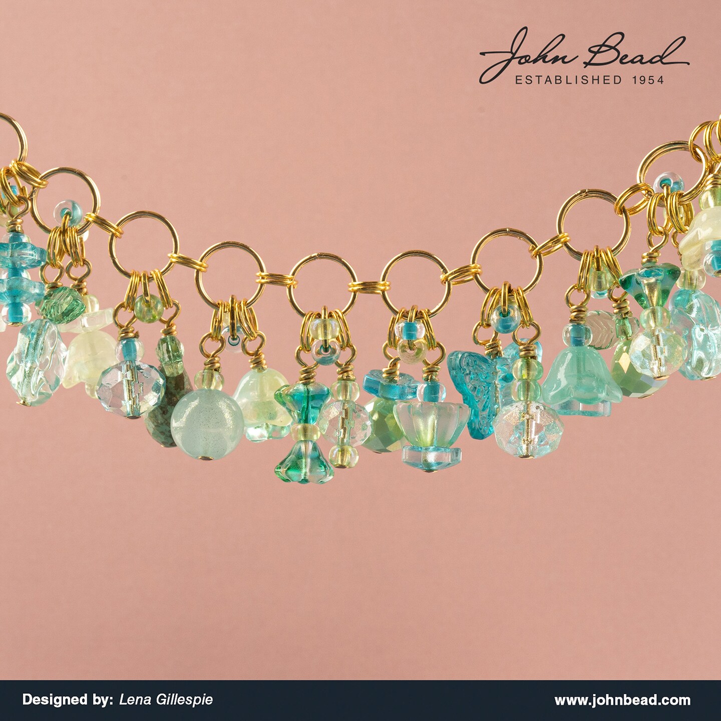 Crystal Lane DIY Glass Garden 13mm Opaque Small Flower Caps Bead Strand