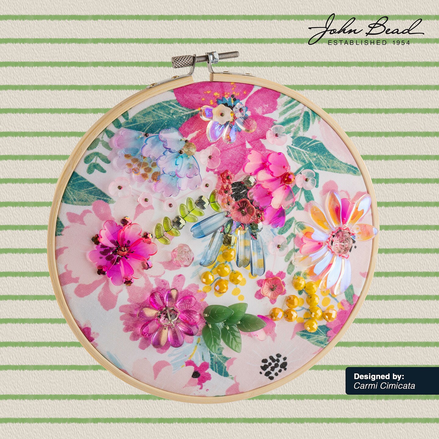 Crystal Lane DIY Glass Garden 7in Flower Petals Bead Strand